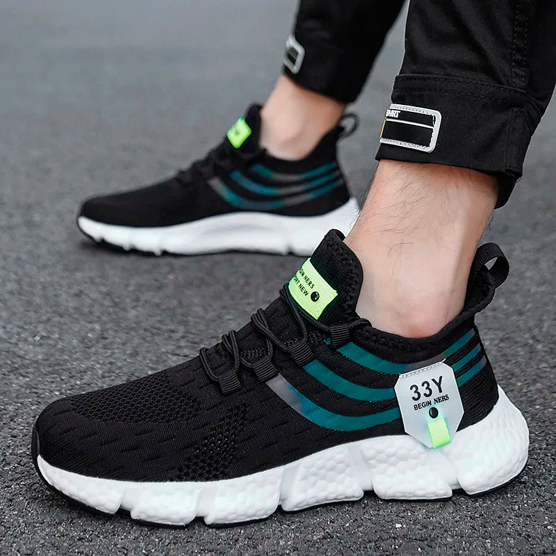 Summer Men Shoes Mesh Breathable Casual Running Shoes for Men Lightweight Walking Sneakers Shoes Couple Footwear Tenis Masculino