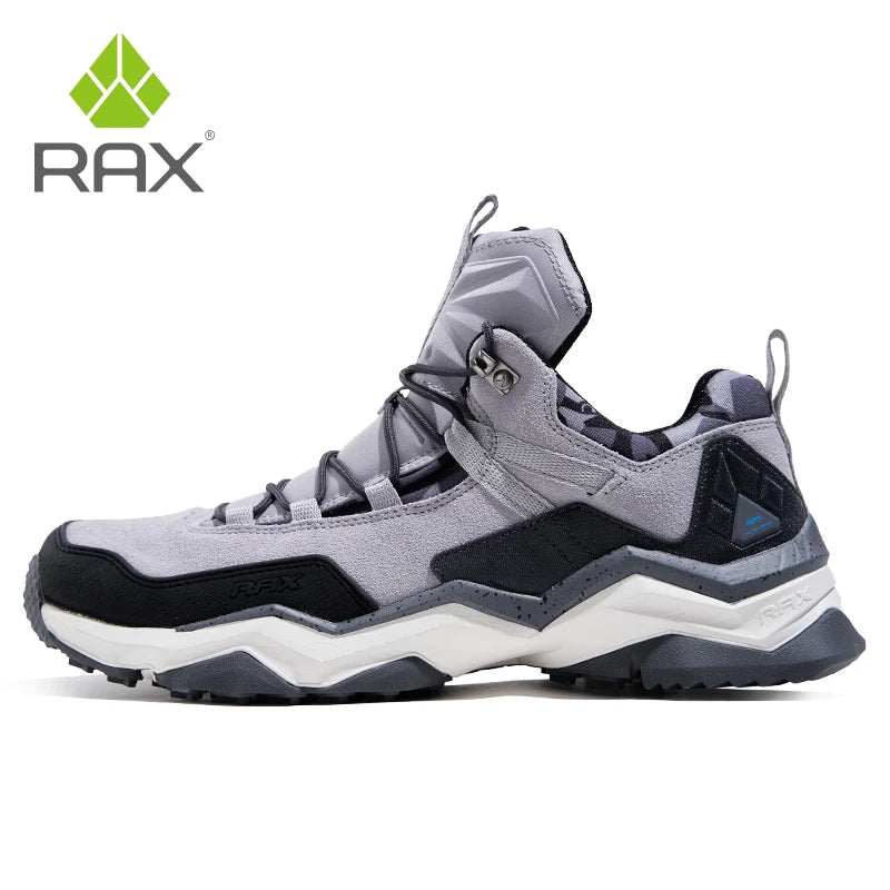 Rax Hiking Shoes Bagong Panlalaking Sapatos na Hindi tinatablan ng tubig na Hiking Shoe Panlabas na Hiking Fishing Shoes na Wear-Resistant Woodland Cross-Country Shoes 