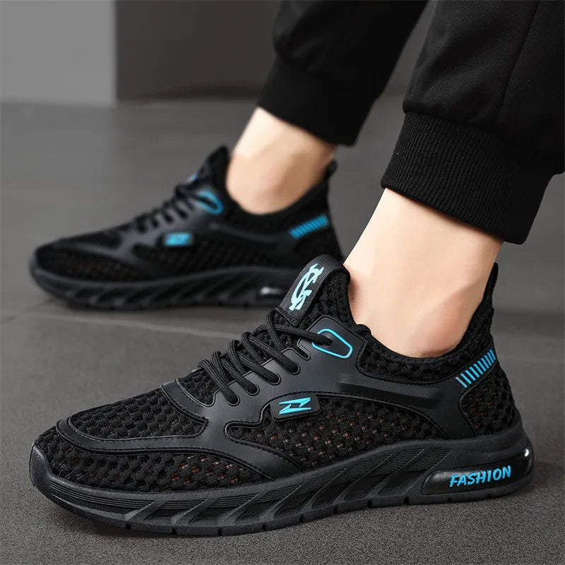 Fashion Men's Mesh Sneakers Magaan na Running Shoes Summer Mesh Sneakers Breathable Casual Shoes Kumportableng Men's Tennis 