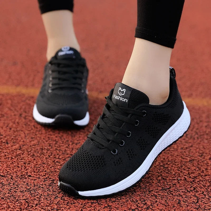 Pambabaeng Running Sneakers Fashion Casual Flat Shoes female wedges Shoes Pambabae summer Mesh Breathable woman vulcanize shoes 