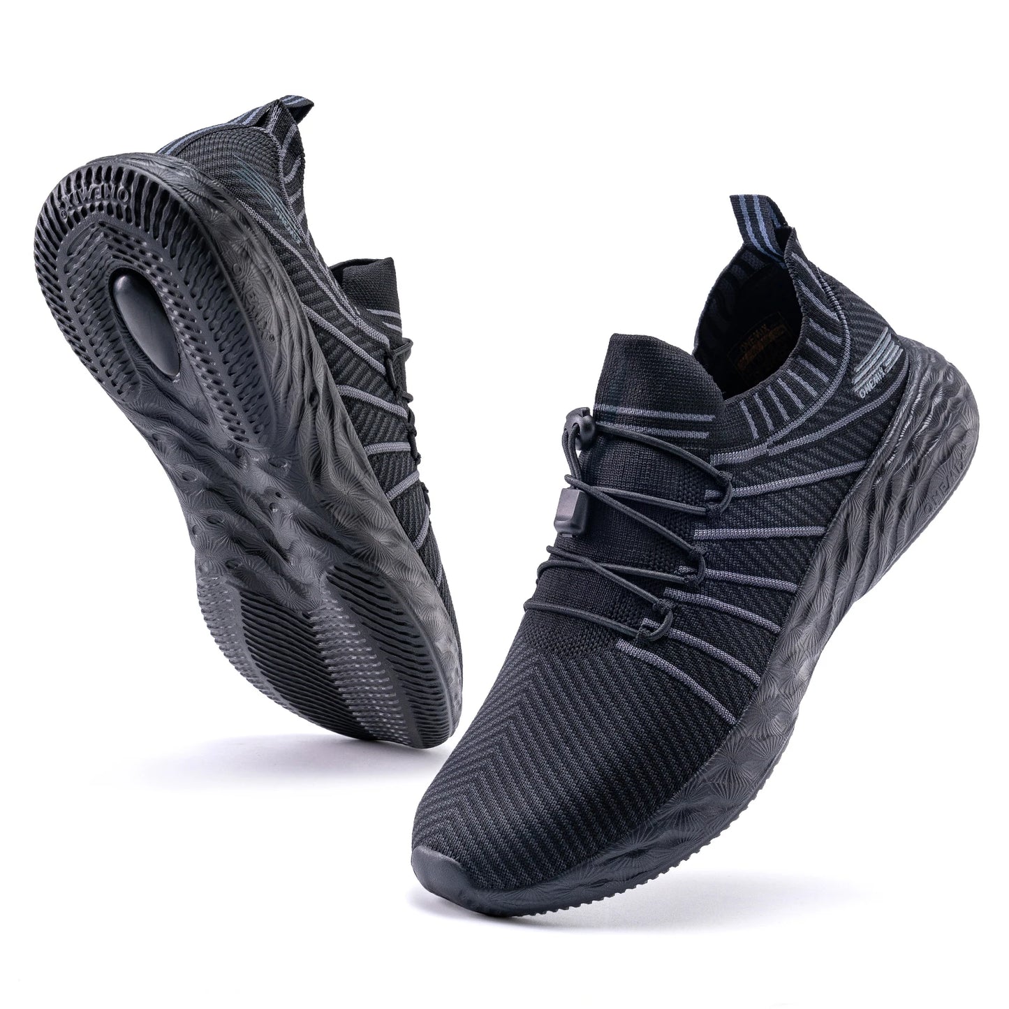 ONEMIX 2024 Bagong Itim na Running Shoes para sa Mga Lalaking Waterproof Breathable Training Sneakers Lalaki Panlabas na Anti-Slip Trekking Sports Shoes 