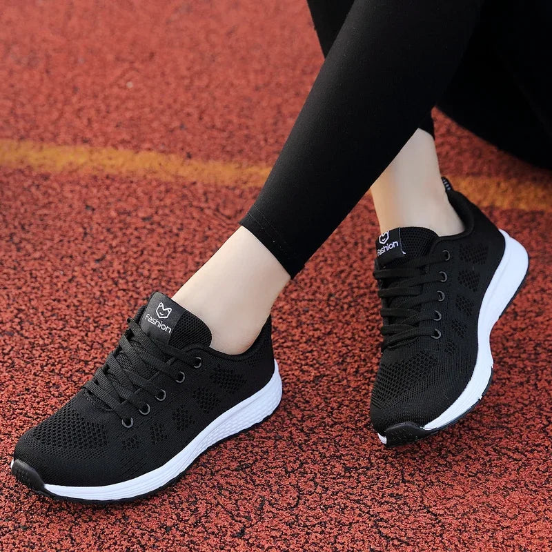 Pambabaeng Running Sneakers Fashion Casual Flat Shoes female wedges Shoes Pambabae summer Mesh Breathable woman vulcanize shoes 