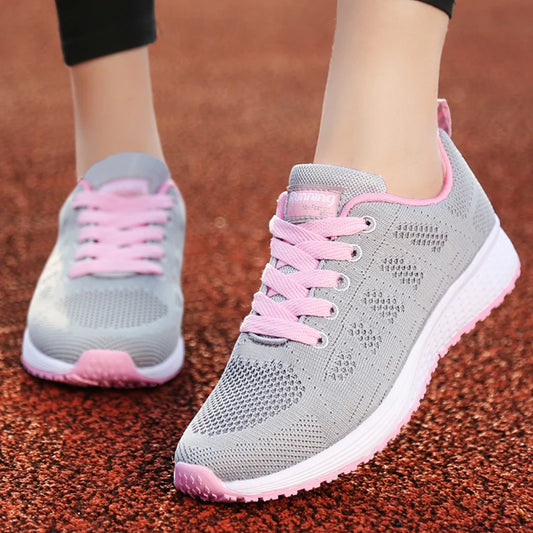 Sneakers Women Shoes Fashion Vulcanize Chunky Sneakers Flat Ladies Shoes Walking Women's Sneakers Plus Size Mujer Shoes Woman