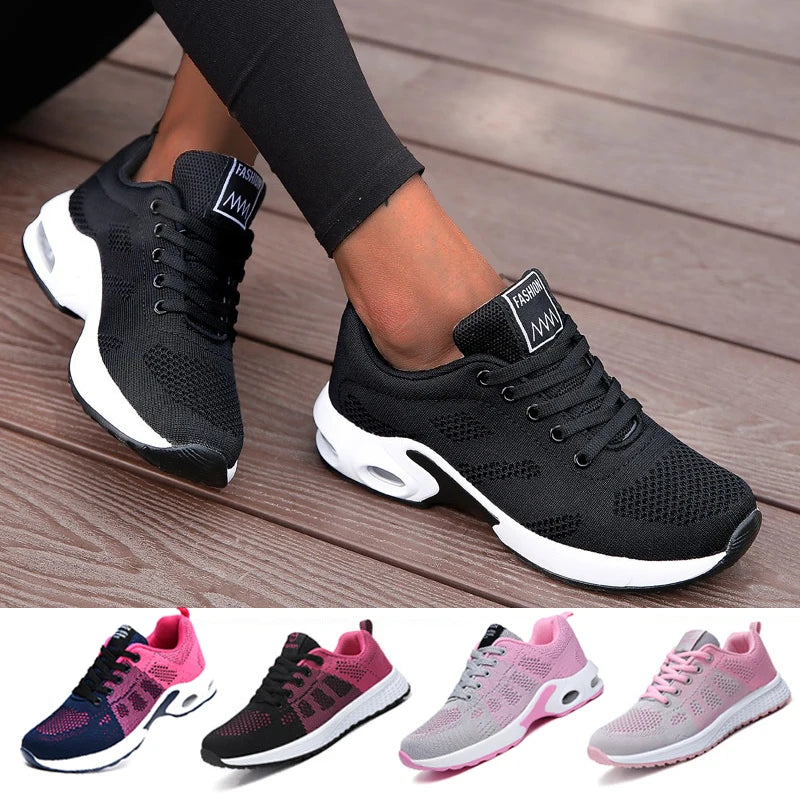 Fashion Woman Vulcanize Shoes Platform Casual Sneakers Women Shoes Flats Mesh Breathable Running Shoes Chunky Summer Sports Shoe 