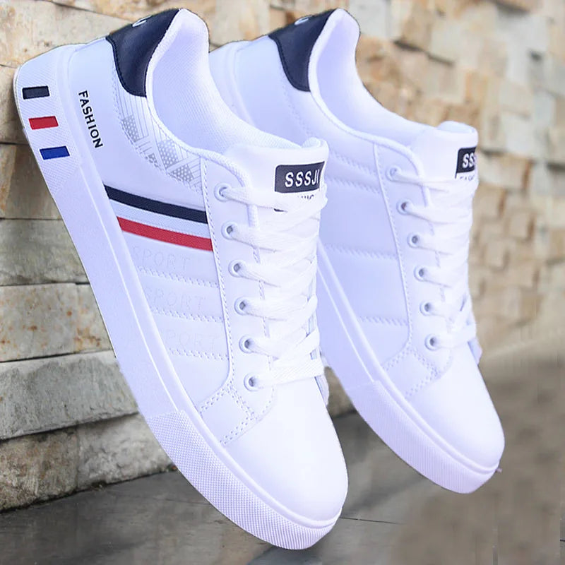 White Vulcanized Sneakers Boys Murang Flat Comfortable Shoes Lalaki Autumn Spring 2022 Fashion Sneakers Sapatos Panlalaki Sneakers 