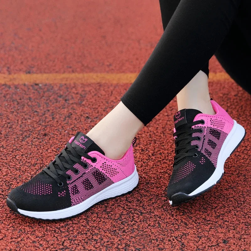 Pambabaeng Running Sneakers Fashion Casual Flat Shoes female wedges Shoes Pambabae summer Mesh Breathable woman vulcanize shoes 