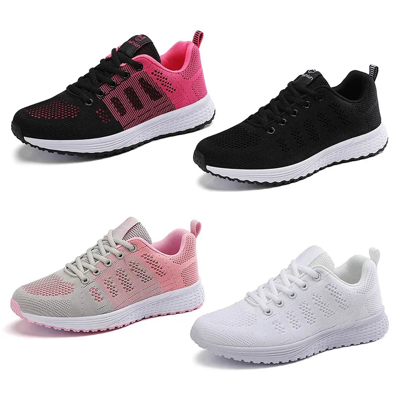 Pambabaeng Running Sneakers Fashion Casual Flat Shoes female wedges Shoes Pambabae summer Mesh Breathable woman vulcanize shoes 