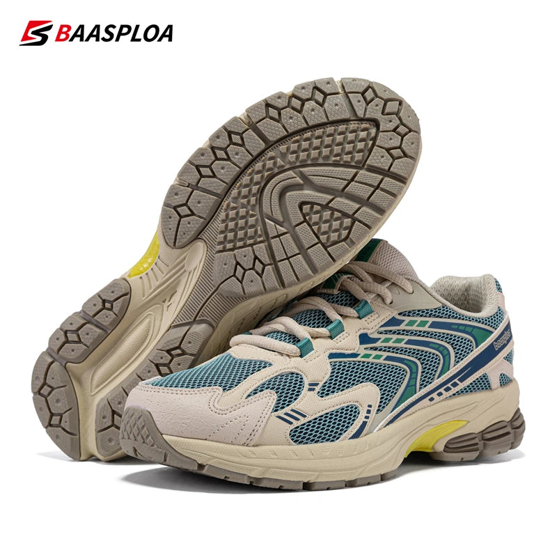 Bassploa Men Running Shoes Casual Sneakers Mesh Breathable Sport Shoes for Men Tenis Lightweight Walking Sneakers Non-Slip